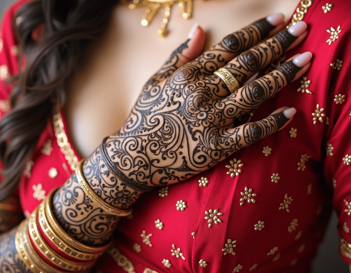 Minimalist Bridal Mehndi Design