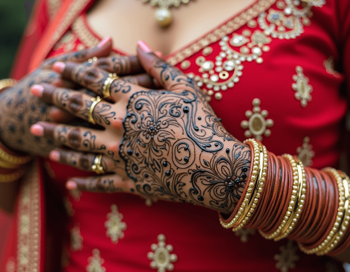 Jewelry-Inspired Bridal Mehndi Design