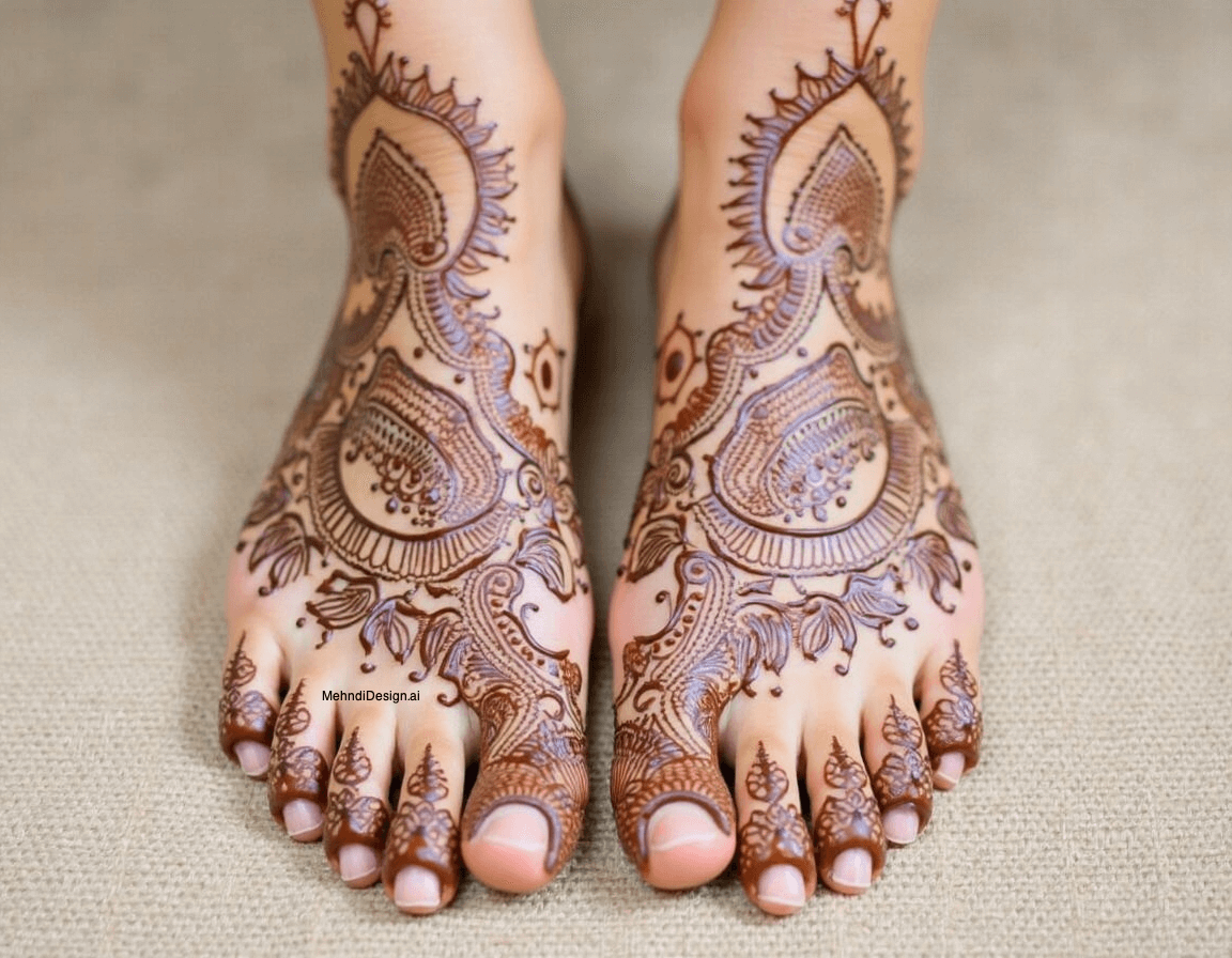 Leg Mehndi Design